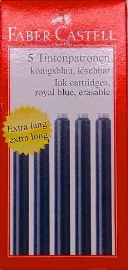 Faber-Castell naboje długie (5 szt.) niebieskie
