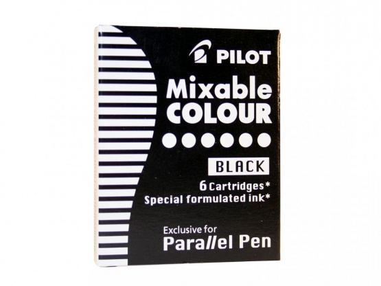 Naboje do pióra PILOT Parallel Pen czarne 6 szt.