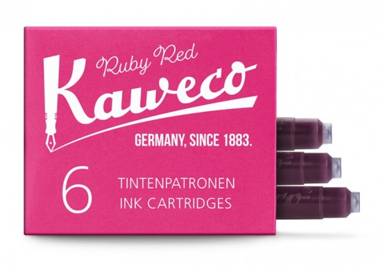 Naboje do pióra KAWECO czerwone 6 szt. Ruby Red