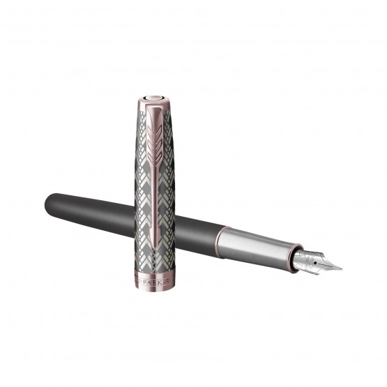 Pióro wieczne Parker Sonnet Premium METAL & GREY PGT (F) stalówka z 18K złota