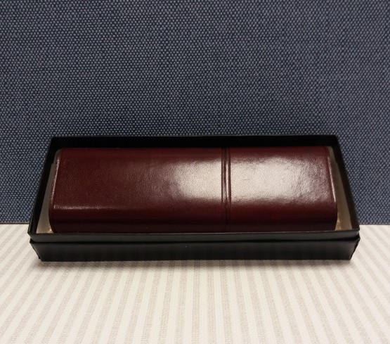 Etui skórzane na pióro i długopis - bordo