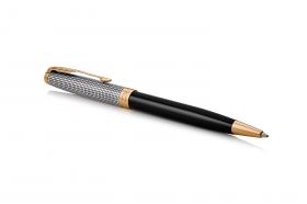 Długopis Parker Sonnet Premium Chiselled Silver & Black GT
