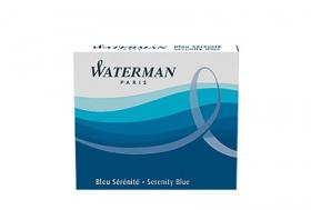 Naboje krótkie Waterman (6 szt.) niebieski Serenity Blue 