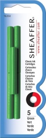 Sheaffer naboje krótkie (5 szt.) zielone