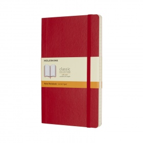 Notes Moleskine Classic 13x21 cm linia, miękka oprawa, czerwony