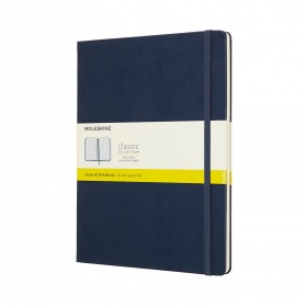 Notes Moleskine Classic 19x25 cm kratka, twarda oprawa, szafirowy