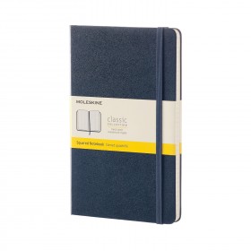 Notes Moleskine Classic 13x21 cm kratka, twarda oprawa, szafirowy