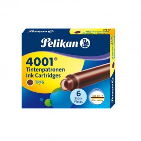 Naboje do pióra wiecznego Pelikan 4001 TP/6 krótkie brązowe