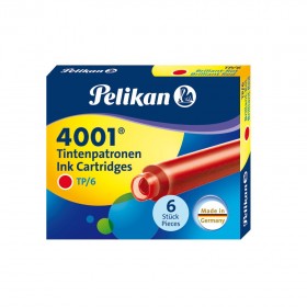 Naboje do pióra wiecznego Pelikan 4001 TP/6 krótkie czerwone