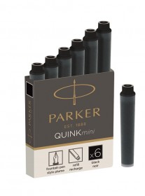 Parker Quink naboje do pióra wiecznego krótkie (6 szt.) czarne 1950407
