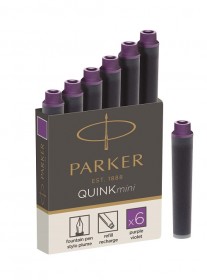 Parker Quink naboje do pióra wiecznego krótkie (6 szt.) purpurowe 1950410