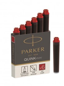 Parker Quink naboje do pióra wiecznego krótkie (6 szt.) czerwone 1950408