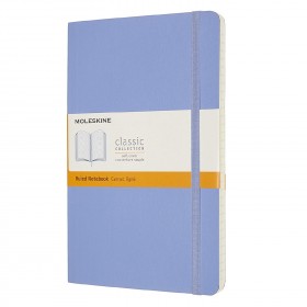 Notes Moleskine Classic 13x21 cm linia, miękka oprawa, niebieska hortensja
