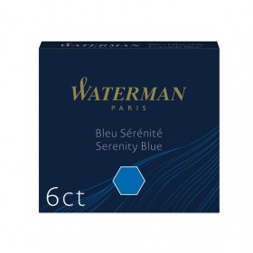 Naboje krótkie Waterman (6 szt.) niebieski Serenity Blue 