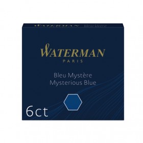 Naboje krótkie Waterman (6 szt.) niebieskoczarne