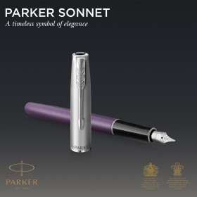 Pióro wieczne Parker Sonnet Sand Blasted Metal Violet