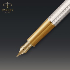 Pióro wieczne Parker Sonnet Premium Silver Mistral GT stalówka 18K